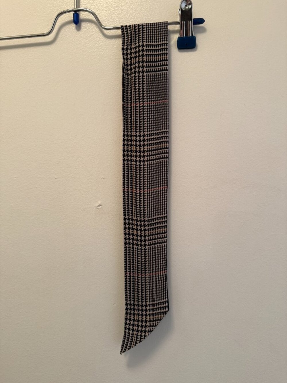 Madewell Reversible Silk Skinny Scarf | Glen Plaid & Windowpane 2-in-1 | 35"